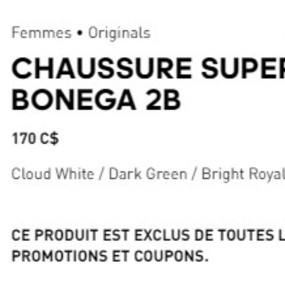 NWT Adidas Superstar Bonega fits 7.0 ladies size - Picture 15 of 16